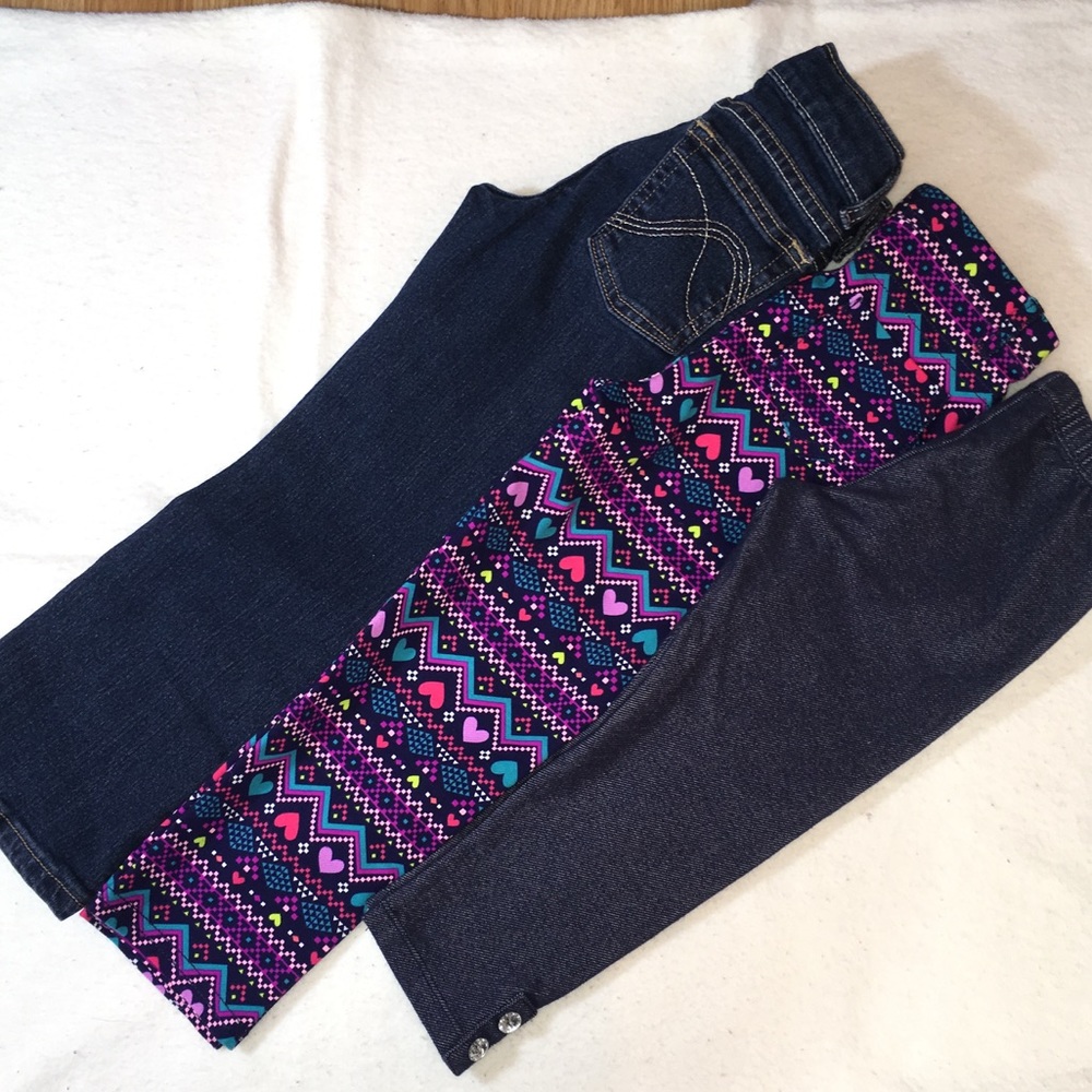 *Donated* Bundle Girls Sz 5 Bottoms 3 pair Jeans - Picture 2 of 8